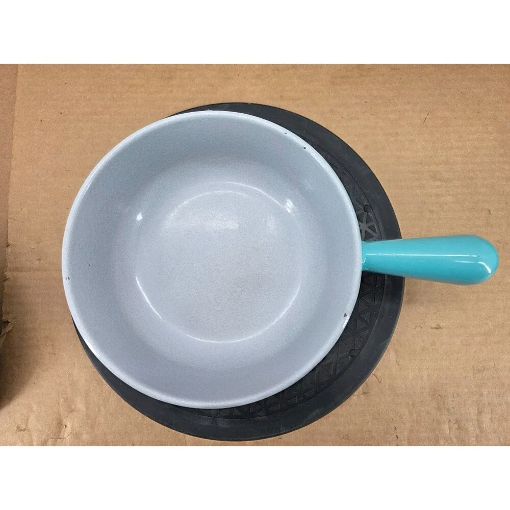 Vintage Mid-Century Le Crueset Cousnaces France Paris Blue Saucepan & Lid P-20